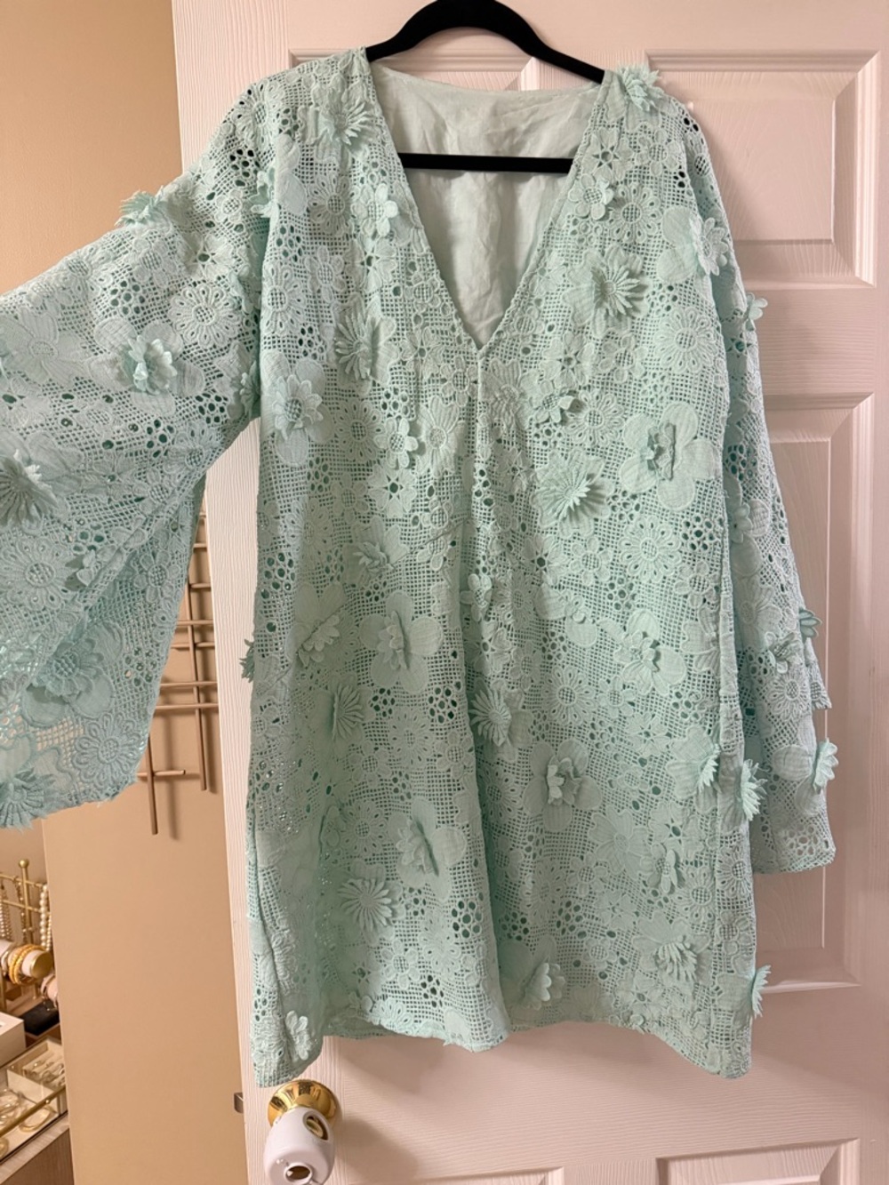 Victoria Dunn 3D lace caftan